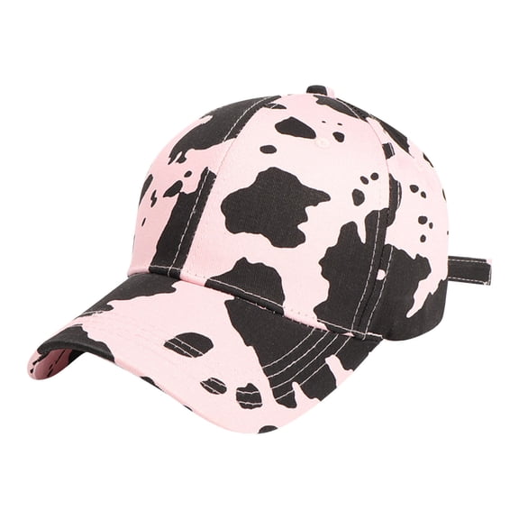 ibiyuan Women's Baseball Caps Hats for Women Stylish Cow Print Baseball Cap for Men and Women Adjustable Casual Sport Hat