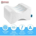 thumbnail image 3 of Strlinen Knee and Leg Pillow for Side Sleepers Sleeping - Dual Concave Design Aligns Spine and Relieves Pressure - 100% Memory Foam for Back Pian, Hip, Sciatica Pain Relief, 3 of 6