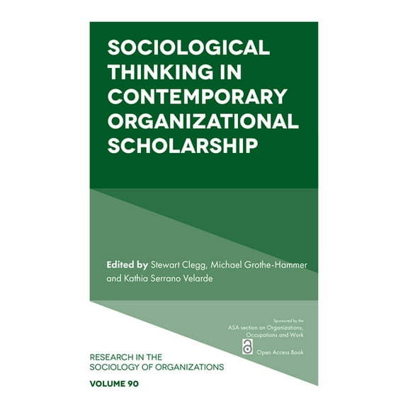 Research in the Sociology of Organizatio Sociological Thinking in Contemporary Organizational Scholarship, Book 90, (Paperback)