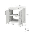 thumbnail image 4 of ELECWISH 30 Inches Bathroom Vanity in White Finish with Glass Boat-Shaped Vessel Sink, Single Bathroom Vanity with Top, 2-Door Cabinet, 4 of 12