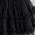 thumbnail image 4 of ZHOGXU Childrens Kids Girls Skirt Elastic Waist Solid Color Layered Hem Mesh Comfortable Fashion Mini Skirt For Casual Daily Wear,Black,3-4 Years, 4 of 9