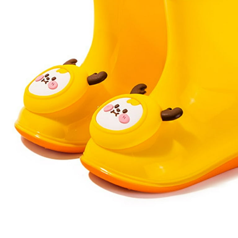 XINSHIDE Shoes Rain Shoes For Children Lined Rubber Boots For Boys Girls Lightweight Rain Boots Water Proof Nonslip Gumboots With Drawstring Casual