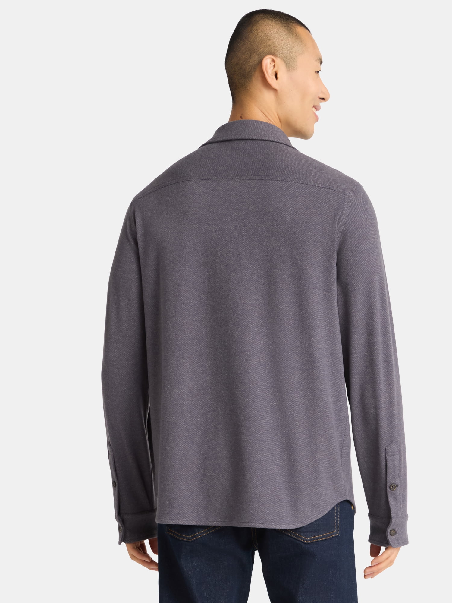 George Men's and Big Men's Brushed Knit Button Down Shirt, Sizes S-3XL