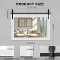 thumbnail image 7 of Hasipu 40"x26" Farmhouse Bathroom Mirror - White Rustic Wood Framed Wall Mounted Mirror, Vintage Vanity Mirror with Barn Door Style for Bathroom Living Room Decor, 7 of 7