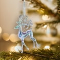 thumbnail image 4 of Acrylic Reindeer Ornaments for Christmas Tree Crystal Nutcracker Dancing Hanging Figurine Ornament Decorative Deer Ornaments for Home Xmas Tree Party Supplies (Reindeer), 4 of 9