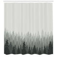 thumbnail image 3 of Ambesonne Forest Shower Curtain, Wilderness Theme Foliage, 69"Wx70"L, Pale Grey Dark Grey, 3 of 3