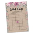 thumbnail image 2 of Inkdotpot 50Rustic Kraft FloralBingoGameCardsFor Bridal Wedding Shower Bachelorette Party Bulk Blank Square Fill In Gift Ideas, 2 of 5