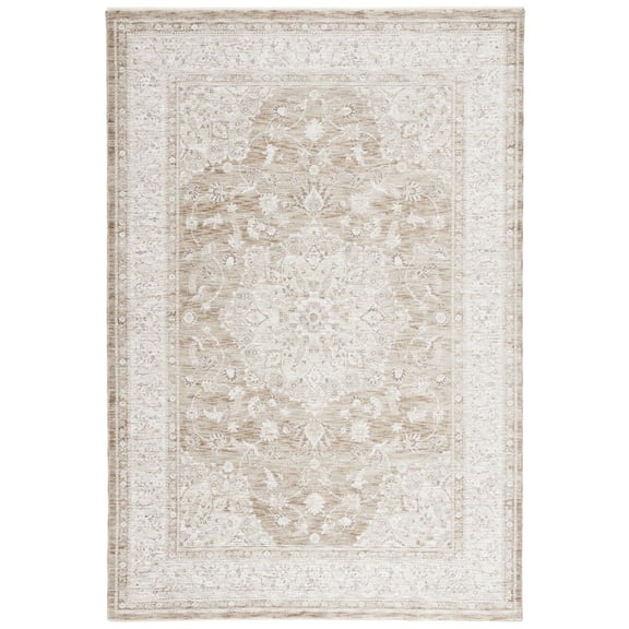SAFAVIEH Mason Winslow Medallion Polyester Area Rug, Beige/Green, 8' x 10'
