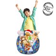 thumbnail image 3 of Cartoon Storage Toy Bag Chair, Item Illustration Girl Cloud Tree Colorful, Stuffed Animal Organizer Washable Bag, Small Size, Azure Blue Multicolor, by Ambesonne, 3 of 3