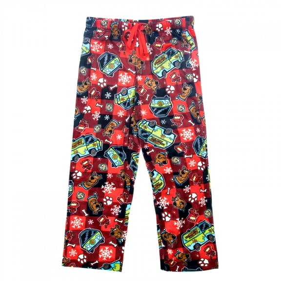 Scooby-Doo Winter Mystery Machine Plaid Men's Sleep Pants-Medium