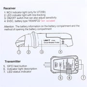 GJX Circuit Breaker Finder Socket Tester With LED Indicator,Adjustable Sensitivity Circuit Breaker Finder Tool Kit For House,Office,Power Network Reconstruction