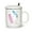 Feather-4, variant on Ceramic Mug Elegant Feather Design with Spoon and Lid