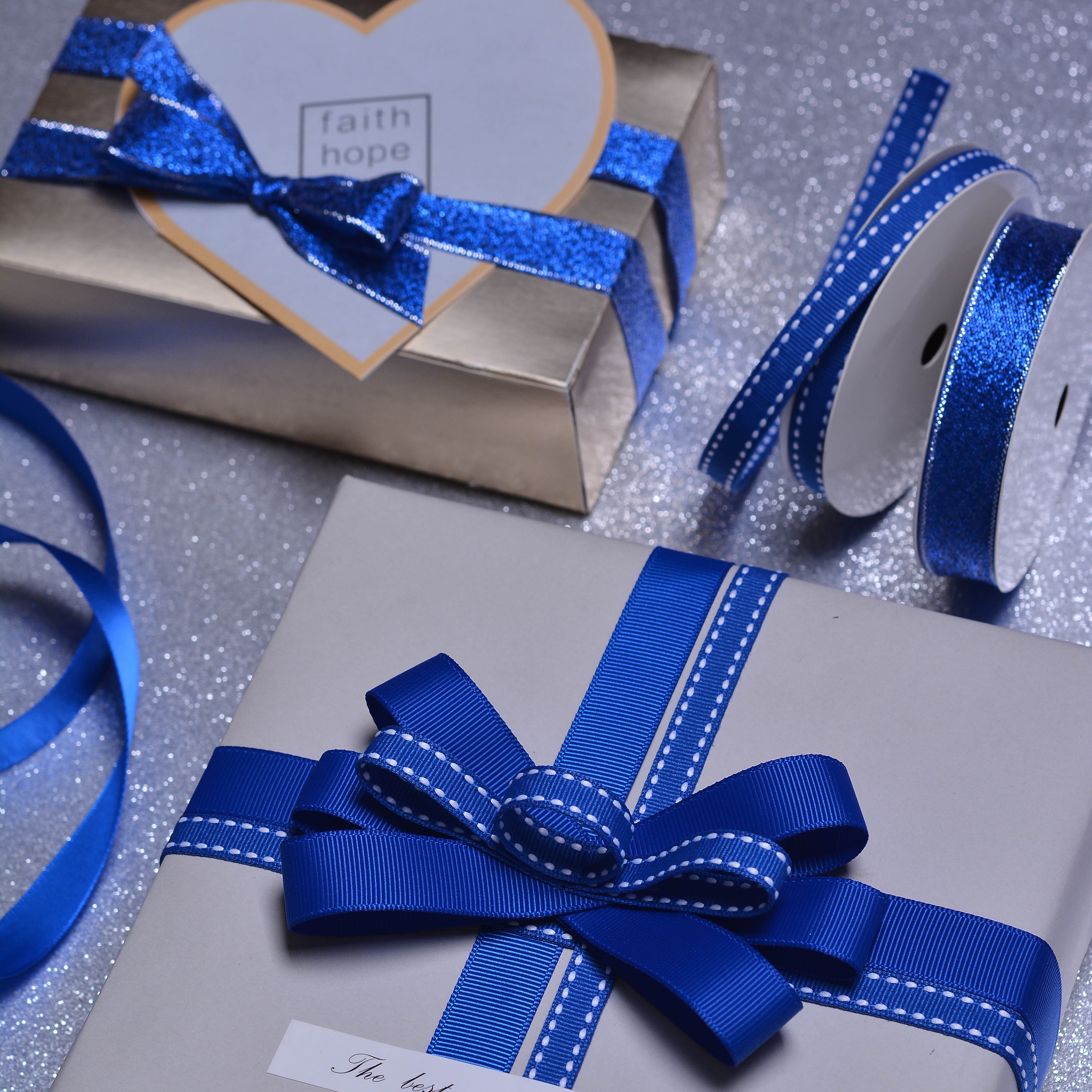 Yama Ribbon, Royal Blue Ribbon Tower, 8 Unique Ribbons, 96 feet