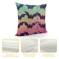 thumbnail image 4 of Happy Halloween Bats Pillow Covers  Pastel Purple Pink Bat Decorative Square Couch Pillow Cases  Fall DecorThrow Pillows for Room Porch Patio Couch Outdoor, 4 of 5