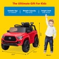 thumbnail image 6 of Towallmark Officially Licensed Toyota Tacoma 12V Kids Ride on Car, Kids Electric Vehicles with Parent Remote Control Spring Suspension Safety Belt, Soft Start, LED Headlight, for Kids Aged 3-6 Years, 6 of 7