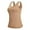 Khaki, variant on Womens Shelf Bra Camisole Tops Adjustable Spaghetti Strap Cami Tank Built in Bra Cotton Basic Layer Undershirts Pink,XL