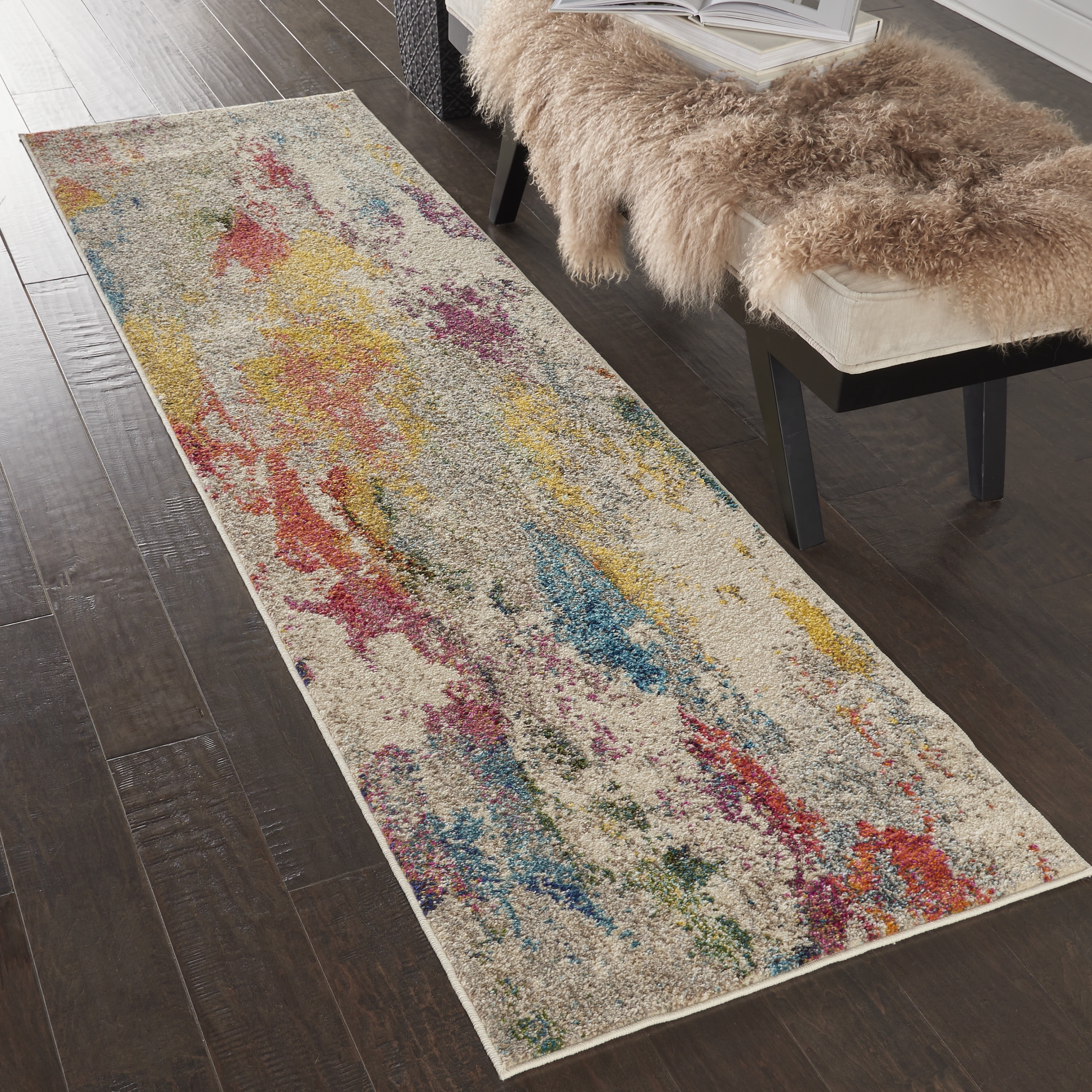Nourison Celestial Colorful Abstract Ivory/Multicolor Area Rug