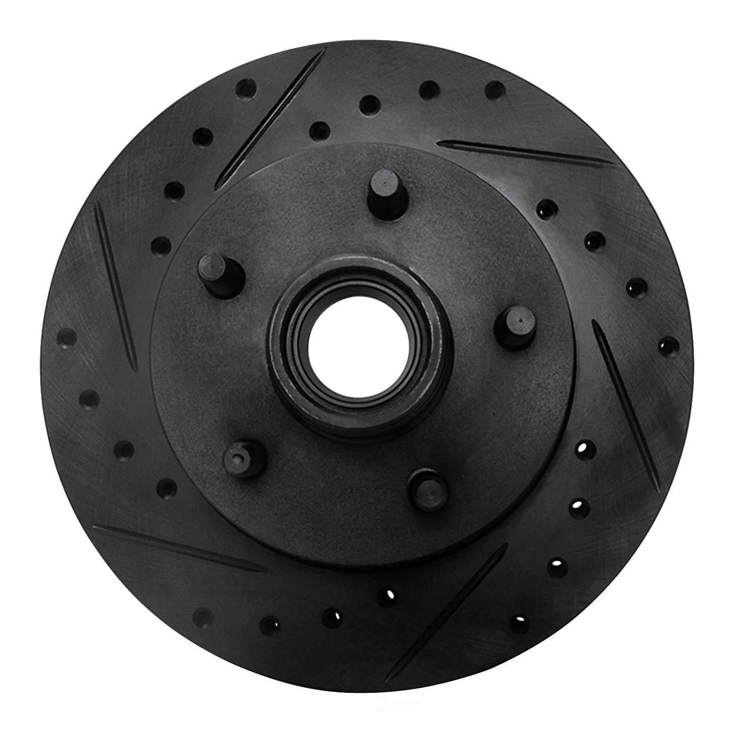 Dynamic Friction Company 633-54139L DFC Brake Rotor - Drilled And Slotted - Black