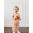 thumbnail image 3 of BemeyourBBs Baby Boys Jumpsuit, Sleeveless Stripes Embroidery Pumpkin/Ghost Romper, 3 of 9