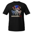 thumbnail image 2 of American Flag 4th of July T Rex Dinosaur Amerisaurus Rex Art T-Shirt (Black, M), 2 of 2