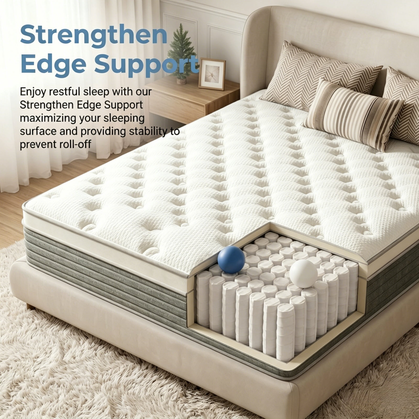 CIUANCE 12 inch Full Mattress,Cooling Gel Memory Foam Mattress in a Box,Fiberglass Free Bed for Pressure Relief & Back Pain, CertiPUR-US Certified