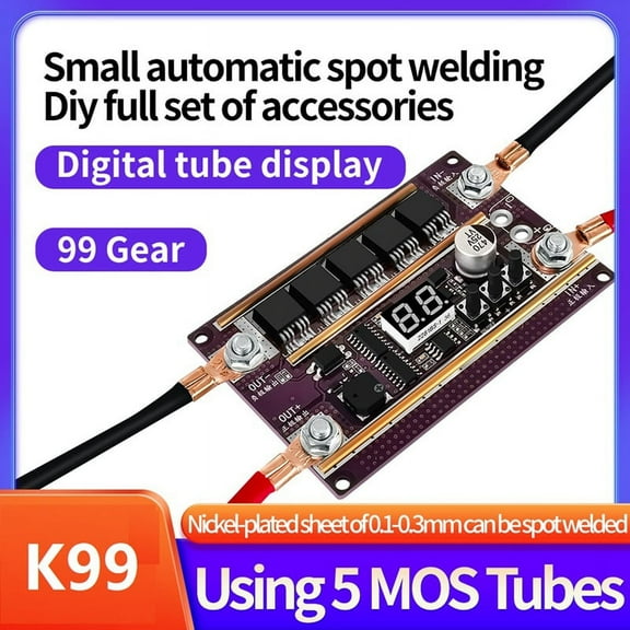 K99 Mini Automatic Spot Welder DIY Kit 99 Adjustment 0.1-0.3Mm Nickel Sheet 18650 Lithium Battery Spot Welder Pen