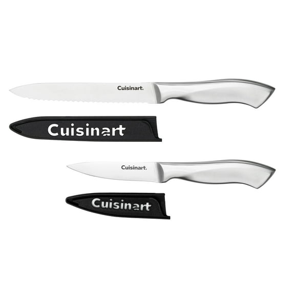 Cuisinart Classic Stainless Steel 2-Piece Paring Knife Set with Blade Guards