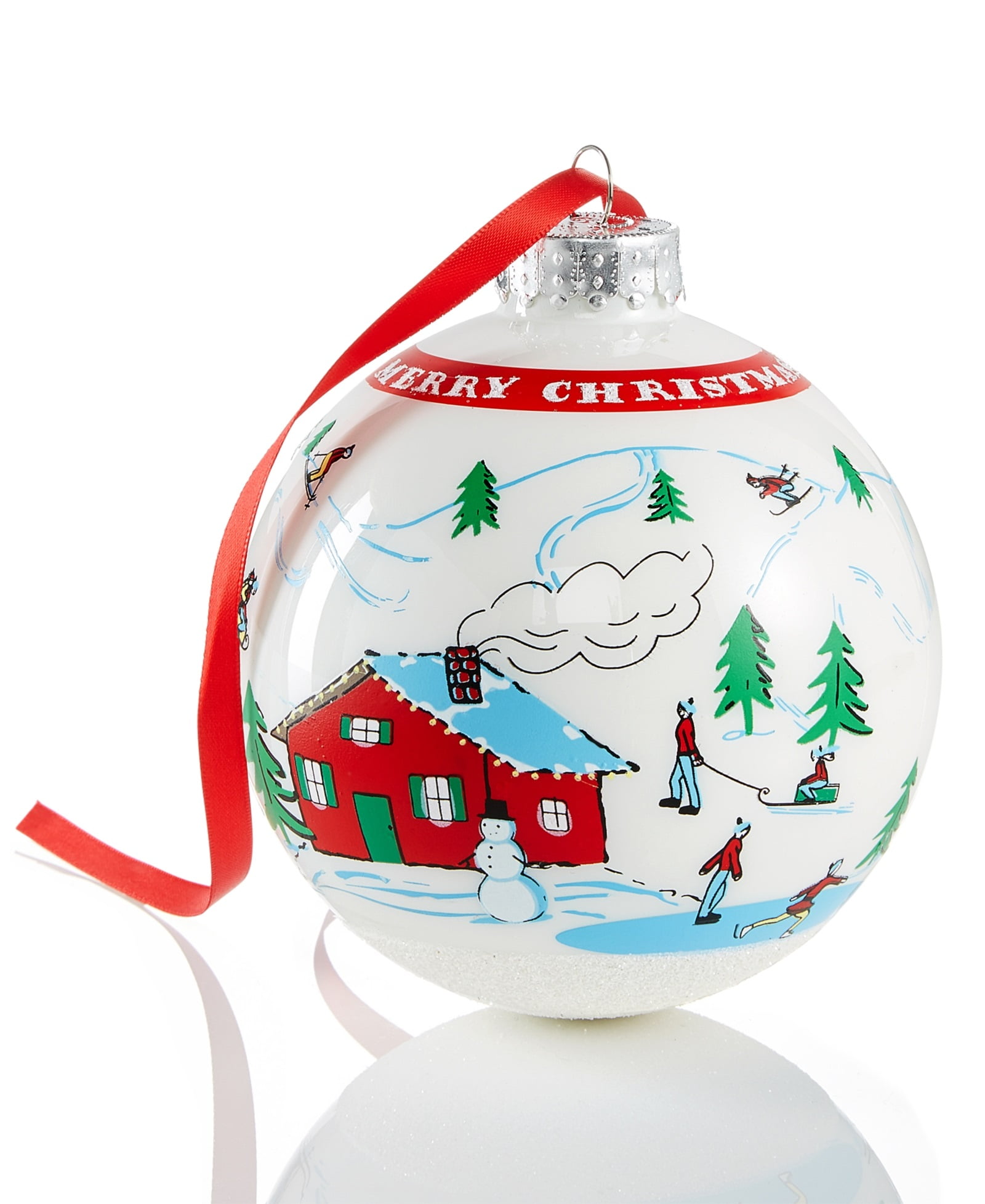 Holiday Lane Winter Sports Glass Ornament