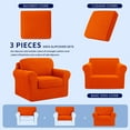 thumbnail image 6 of Subrtex Sofa Slipcover Sets 3 Pieces Stretch Couch Cover Backrest Cushion Covers (Armchair, Orange), 6 of 6