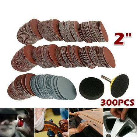 

60/200/300pcs 2 Sanding Discs Sanding Polishing Pad Sandpaper 300pcs with Shank Backing Pad and Soft Foam Buffering Pad 180-3000 Grit 200pcs 80-3000 Grit