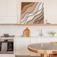 thumbnail image 6 of Brown Ombre Wall Art Painting on Canvas, Modern Geometric Abstract Aesthetic Cream Canvas Art Home Prints Wall Art Framed Modern Artwork for Living Room Bedroom Wall Decor 16x16in, 6 of 9