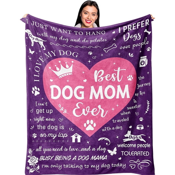LHSHID Dog Mom Gifts for Women Dog Lovers Gifts for Women Gifts for Dog Moms Dog Mom Gift for Mothers Day Best Gifts for Dog Owners Gifts Idea for Dog Lover Dog Mom Birthday Blanket 30"x40"