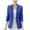 Blue, variant on Fall Saving! HVOBTTY Women's Crop Blazer, Fall Coat for Women, Women's Fashion Solid Color Collar Long Sleeve Cardigan Outwear Blazer Black, L