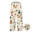 thumbnail image 2 of DHFJKG Women's Christmas Pajama Pants Loose Fit Cute Cat Printed Elastic Waist Nightwear Pyjamas Sleepwear Bottoms For Lounging Comfort Trousers, 2 of 3