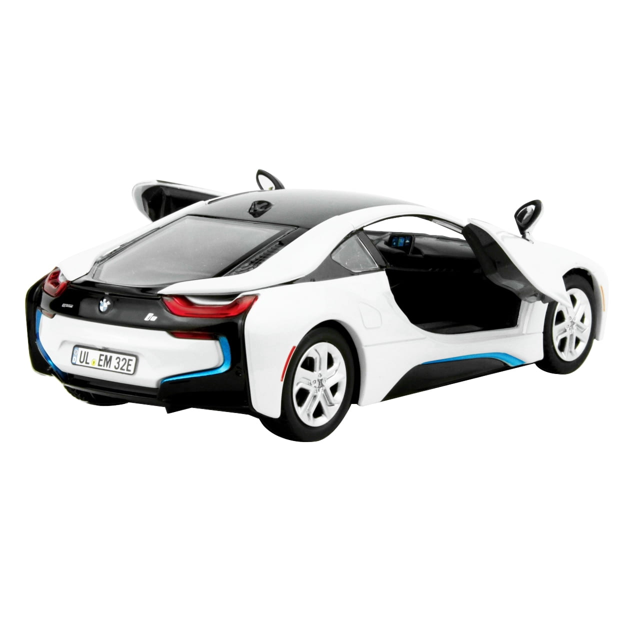 2018 BMW i8 Coupe Metallic White with Black Top 1/24 Diecast Model Car by Motormax