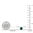 thumbnail image 2 of Dazzlingrock Collection 5.5mm Each Round Lab Created Emerald Solitaire Screwback Stud Earrings for Women in 14K White Gold, 2 of 3