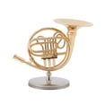 thumbnail image 1 of Miniature French Horn, Made Of Brass Exquisite Workmanship Instrument Ornaments, For Christmas, 1 of 7