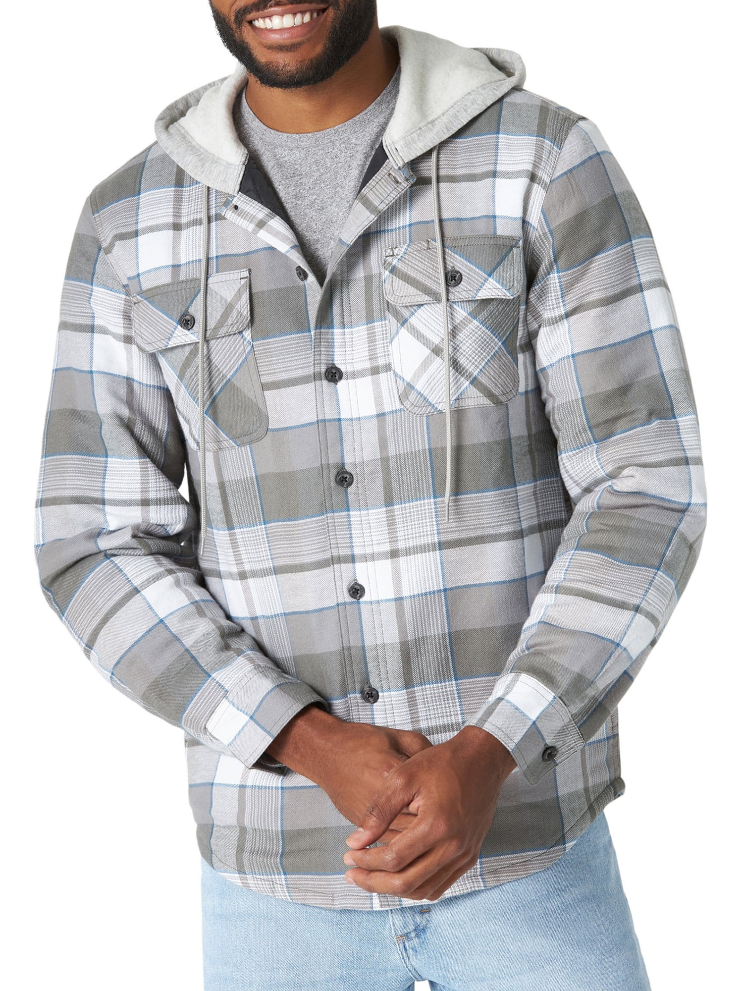 Steken Adelaide Cursus Wrangler Men's Quilted Lined Shirt Jacket - Walmart.com