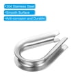 thumbnail image 4 of Unique Bargains M3 Stainless Steel Thimble, 20 Pack Wire Rope Thimbles for 1/8' Wire Rope, 4 of 6