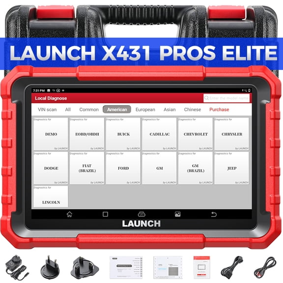 LAUNCH X431 PROS Elite Car Diagnostic Scan Tool, All System Diagnostics, 32  Services, Active Test, Support CANFD DoIP and FCA Autoauth