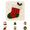 D#004, variant on Assorted Xmas elements sea glass mosaic plaque DIY kit,Christmas Ornaments, Christmas Decorations Indoor, safe plastic parts for children handcraft projects and indoor holiday decorative ornaments-B