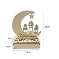 thumbnail image 2 of 2 juegos de lámpara LED de madera de Ramadán, linterna LED de Ramadán, luces decorativas de Ramadán, linternas de estrella de media luna decorativas para fiestas de regalos de Eid Mubarak (20*14 cm), 2 of 5