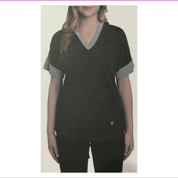 Champion Women's Lightweight Short Sleeves Hoodie,Black Heather,M