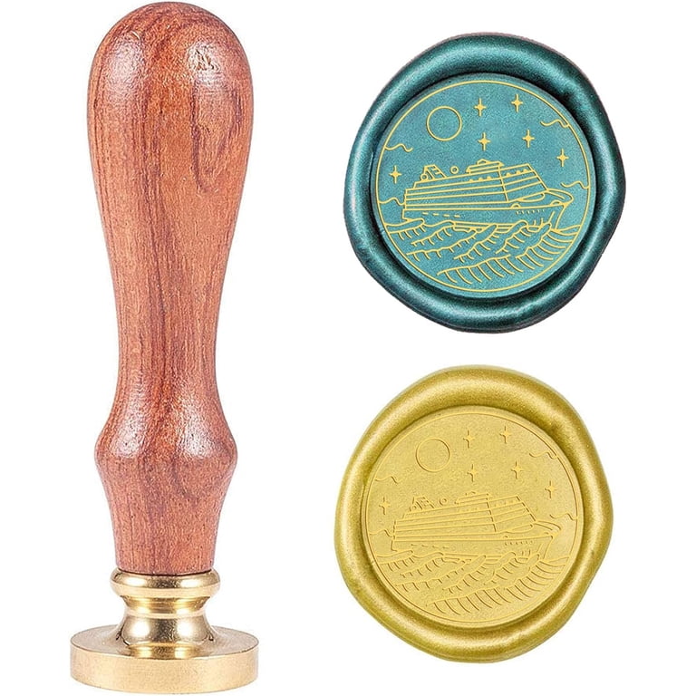 Custom Wax Seal Stamp - Personalized Logo, Sky Blue Handle, For Wedding Invitations, Letters, DIY Gifts