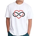 thumbnail image 2 of Playera Blanca Camiseta Unisex Corazón Love 4ever, 2 of 5
