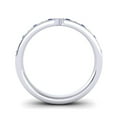 thumbnail image 4 of 0.30 Ct New Round Cut Natural Diamond Blue Sapphire Gemstone Anniversary Eternity Band for her Solid 14K White Gold Size 6.5 by Diamond-Capitals, 4 of 8