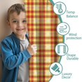 thumbnail image 3 of Red Yellow Checkerboard Cream Pattern Kids Curtains,Childrens Insulated Curtains Set Of 2,Bedroom Essentials,Teen Room Decor 42"X54", 3 of 5