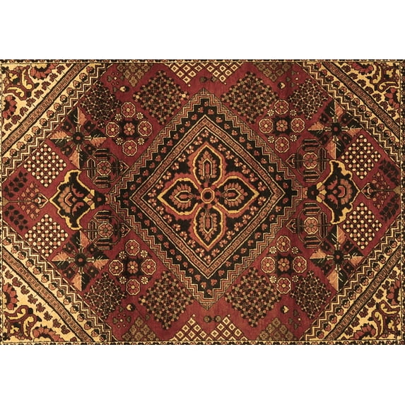 Ahgly Company Indoor Rectangle Persian Brown Traditional Area Rugs, 2' x 5'