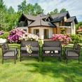 thumbnail image 1 of Gymax 8PCS Rattan Patio Conversation Set Outdoor Furniture Set Garden w/ Cushion, 1 of 10