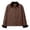 Brown, variant on Womens Cropped Barn Jacket Lightweight Jackets with Corduroy Collar, Long Sleeve Button Front Shacket Casual Short Trench Coats,Women's,Size S-XXL